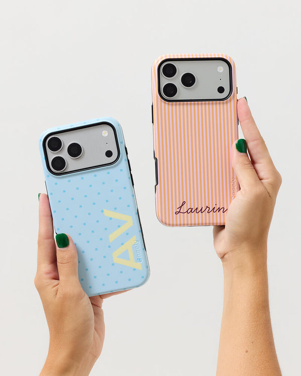 Stripes and the City | Orange & Pink Pinstripe Case