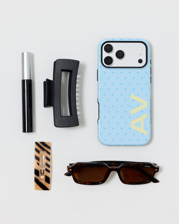 On the Dot | Blue Monochrome Polka Dot Case