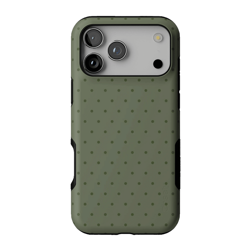 On the Dot | Olive Green Polka Dot Case