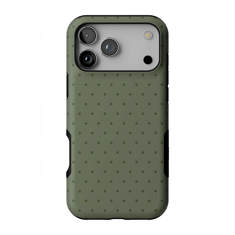 On the Dot | Olive Green Polka Dot Case