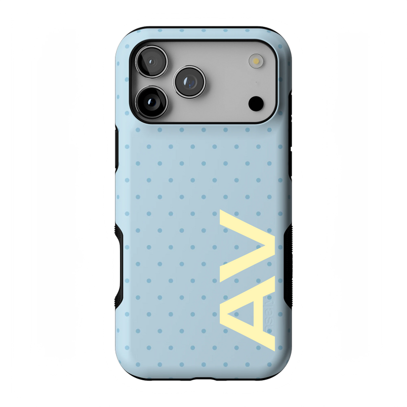 On the Dot | Blue Monochrome Polka Dot Case