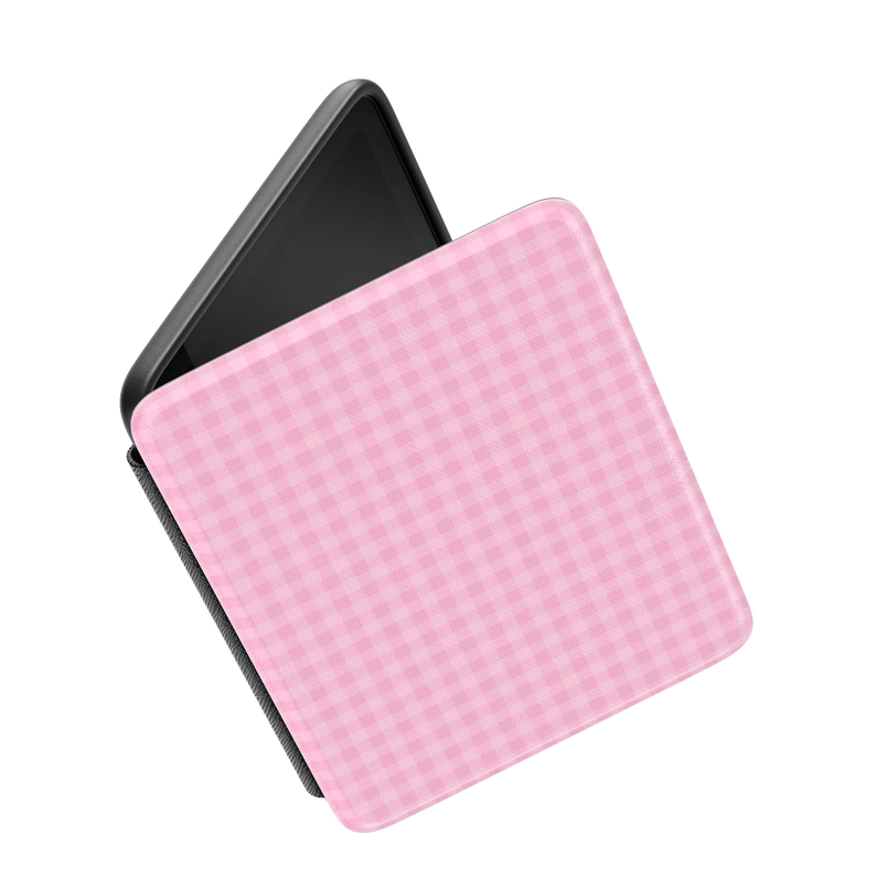 Sweet Jam | Light Pink Gingham Kindle Case