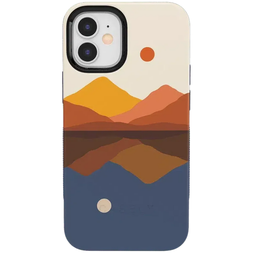 Opposites Attract | Day & Night Colorblock Mountains Case iPhone Case get.casely Bold iPhone 12