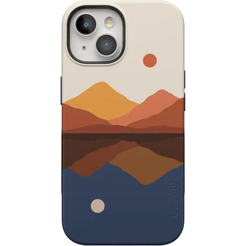 Opposites Attract | Day & Night Colorblock Mountains Case iPhone Case get.casely Bold + MagSafe® iPhone 15 Plus