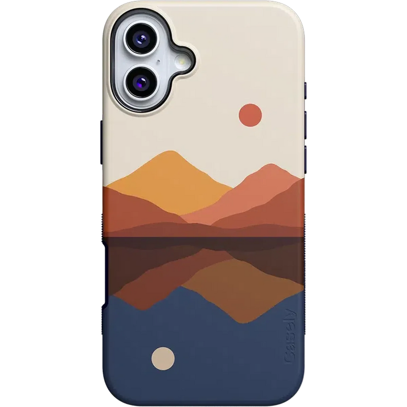 Opposites Attract | Day & Night Colorblock Mountains Case iPhone Case get.casely Bold + MagSafe® iPhone 16 Plus
