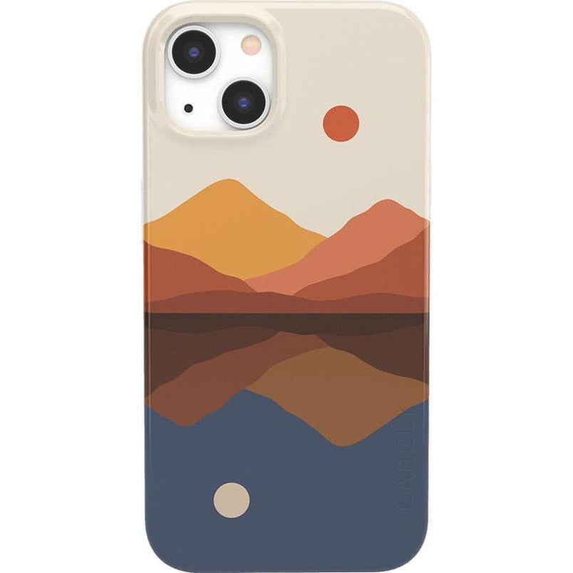 Opposites Attract | Day & Night Colorblock Mountains Case iPhone Case get.casely Classic + MagSafe® iPhone 13