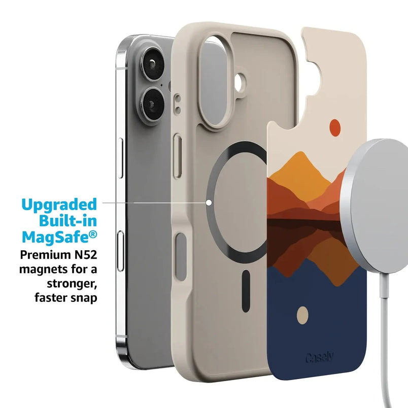 Opposites Attract | Day & Night Colorblock Mountains Case iPhone Case get.casely 