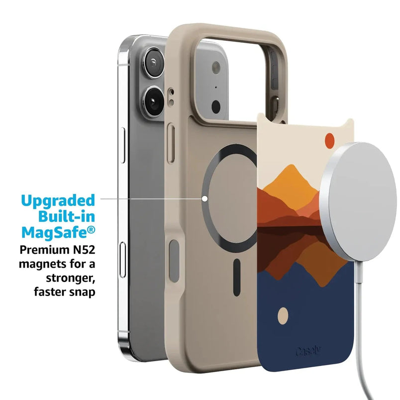 Opposites Attract | Day & Night Colorblock Mountains Case iPhone Case get.casely 