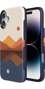 Opposites Attract | Day & Night Colorblock Mountains Case iPhone Case get.casely 