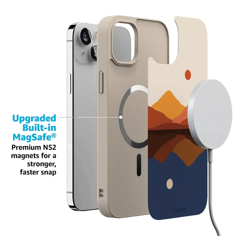 Opposites Attract | Day & Night Colorblock Mountains Case iPhone Case get.casely 