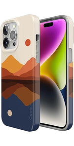 Opposites Attract | Day & Night Colorblock Mountains Case iPhone Case get.casely 