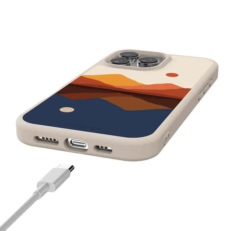 Opposites Attract | Day & Night Colorblock Mountains Case iPhone Case get.casely 