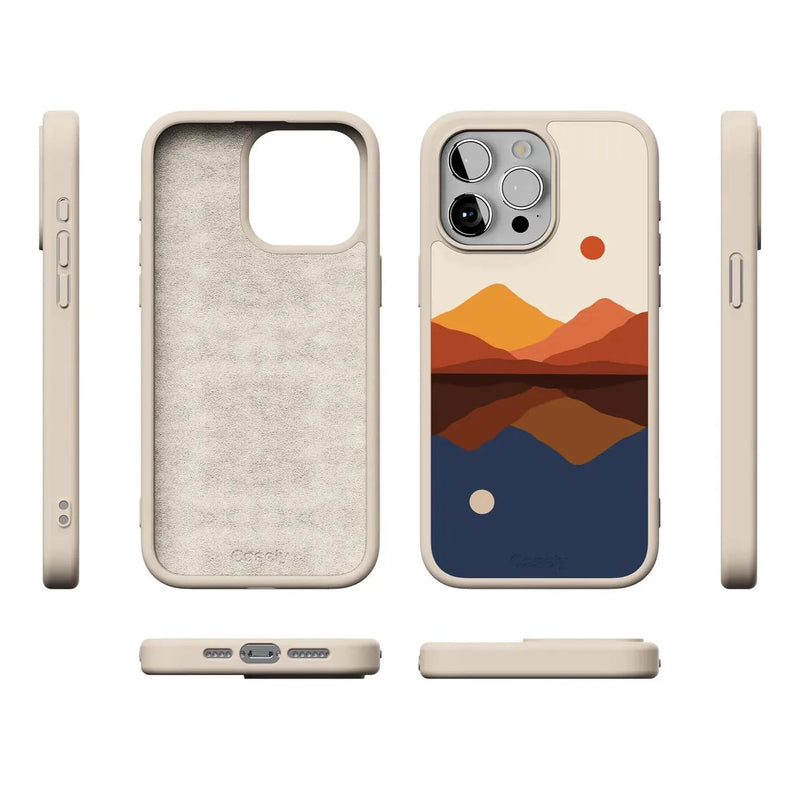 Opposites Attract | Day & Night Colorblock Mountains Case iPhone Case get.casely 