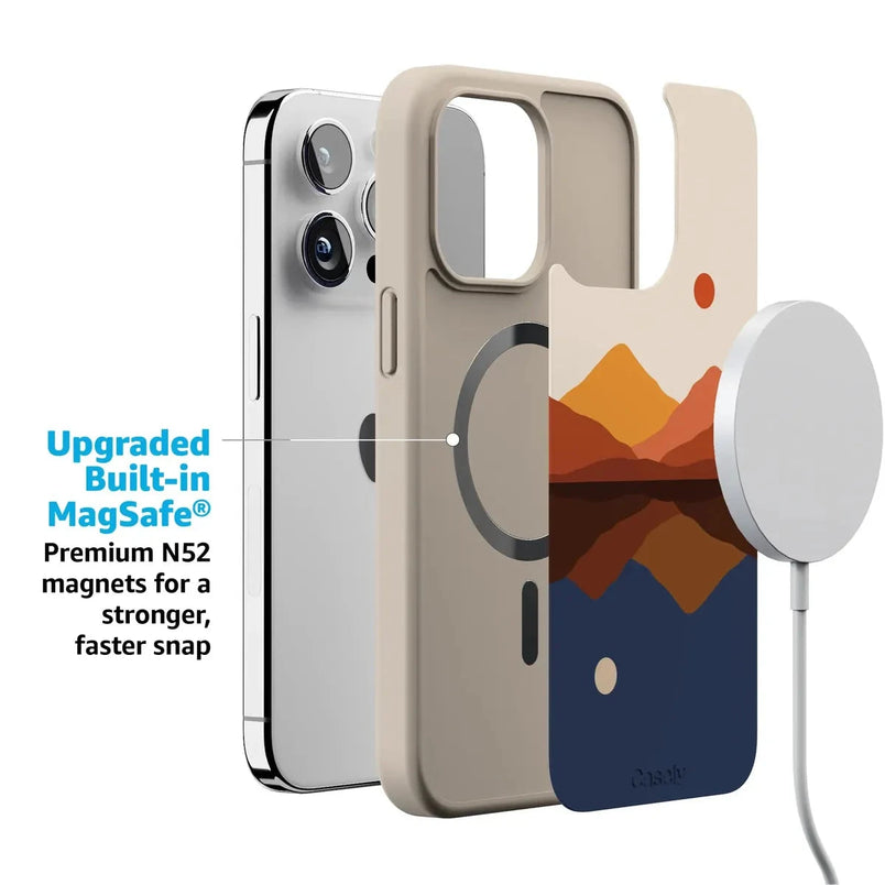 Opposites Attract | Day & Night Colorblock Mountains Case iPhone Case get.casely 