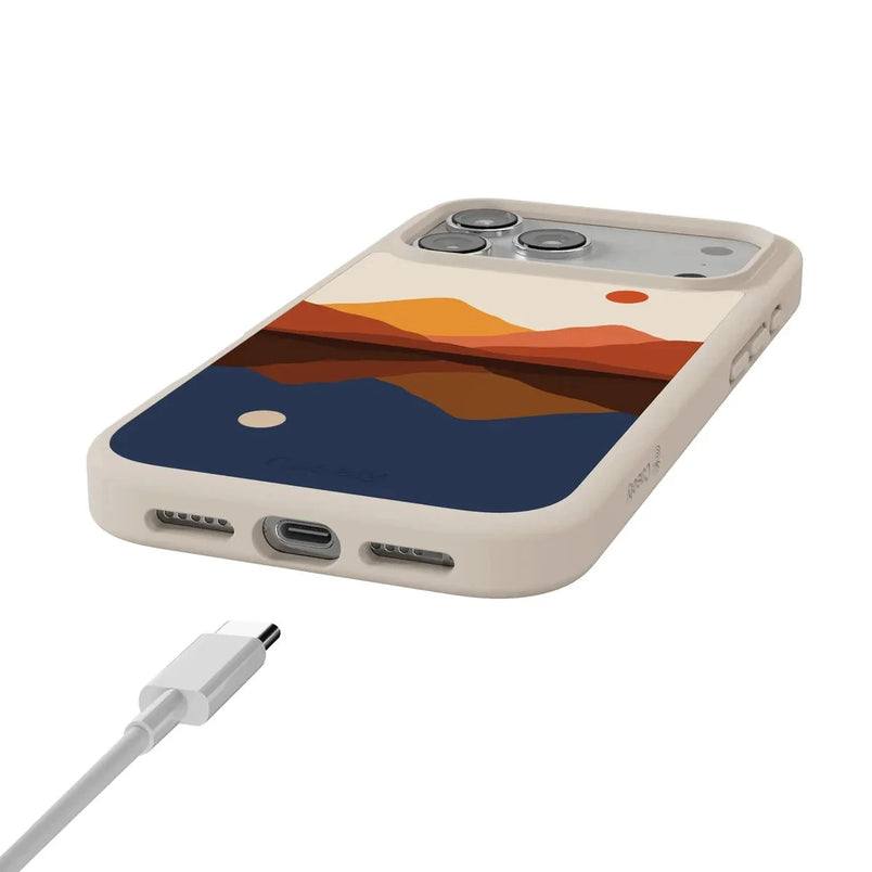 Opposites Attract | Day & Night Colorblock Mountains Case iPhone Case get.casely 