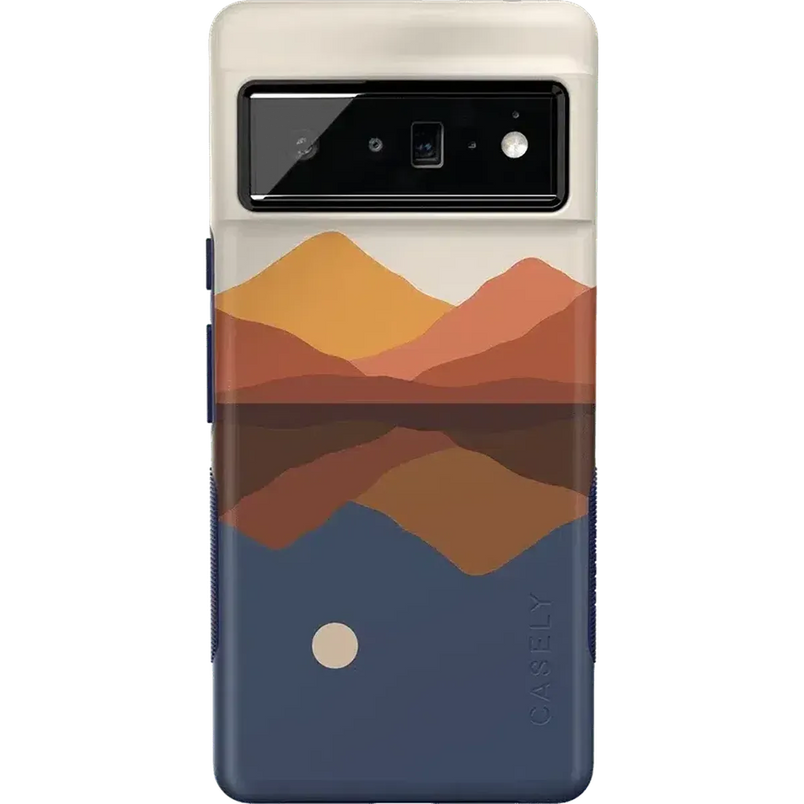 Opposites Attract | Day & Night Colorblock Mountains Google Pixel Case Google Pixel Case get.casely Bold Google Pixel 6 
