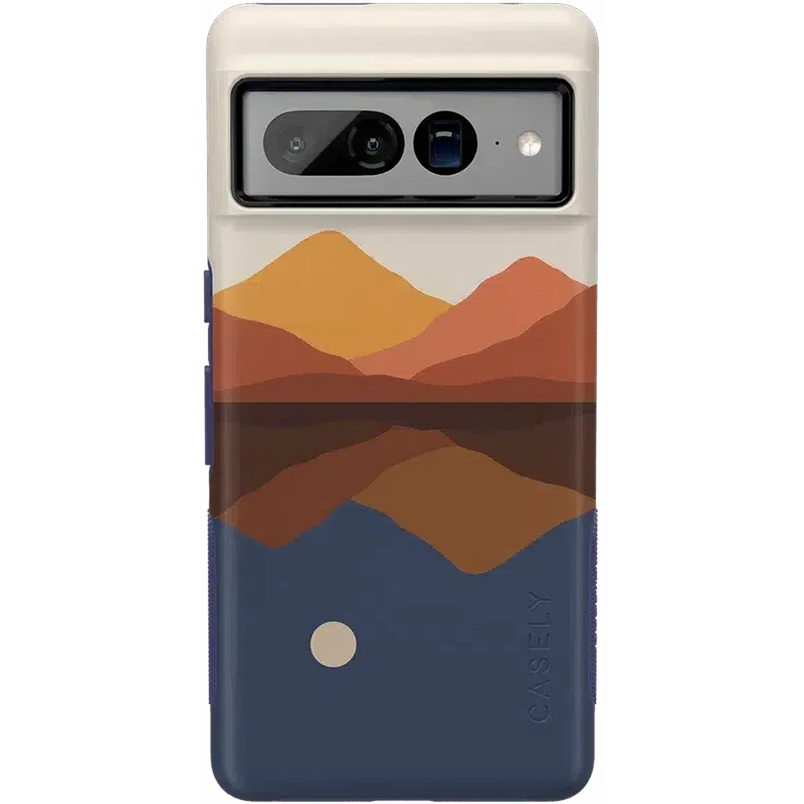 Opposites Attract | Day & Night Colorblock Mountains Google Pixel Case Google Pixel Case get.casely Bold Google Pixel 7 Pro 