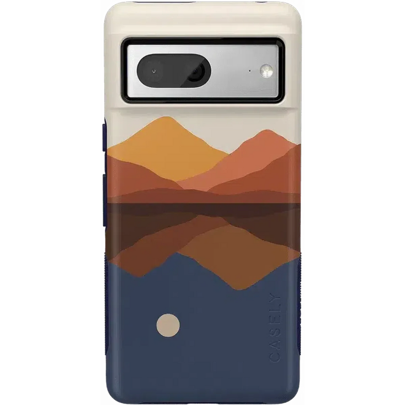 Opposites Attract | Day & Night Colorblock Mountains Google Pixel Case Google Pixel Case get.casely Bold Google Pixel 7 