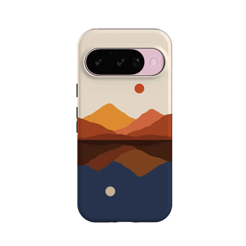 Opposites Attract | Day & Night Colorblock Mountains Google Pixel Case Google Pixel Case Casetry Essential + MagSafe® Google Pixel 10 