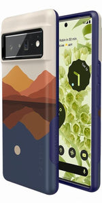 Opposites Attract | Day & Night Colorblock Mountains Google Pixel Case Google Pixel Case get.casely 