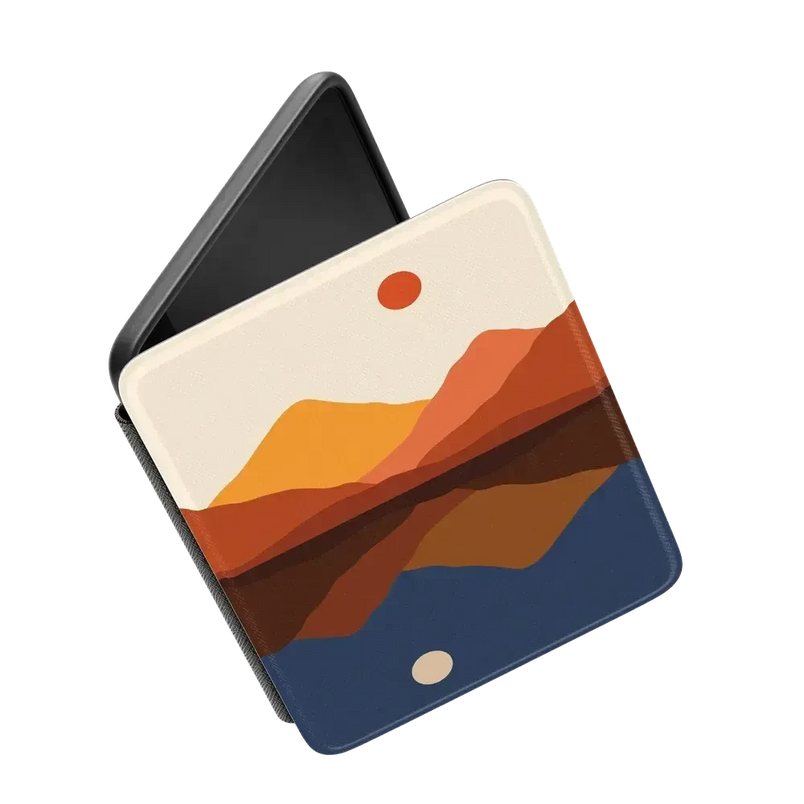 Opposites Attract | Day & Night Colorblock Mountains Kindle Case Kindle Case get.casely 