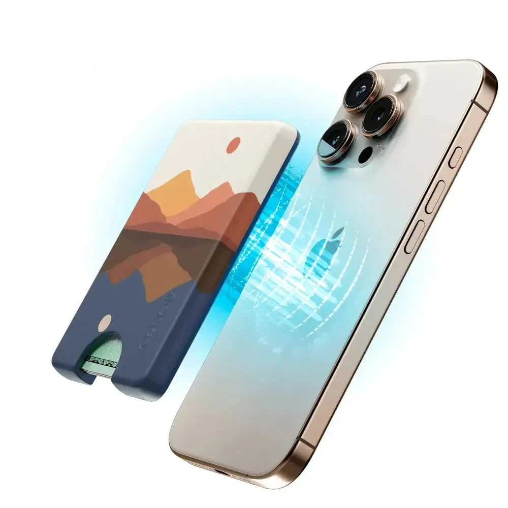 Opposites Attract Day & Night Colorblock Mountains MagWallet - Thumbnail 5