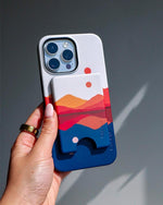 Opposites Attract | Day & Night Colorblock Mountains MagWallet MagWallet get.casely 