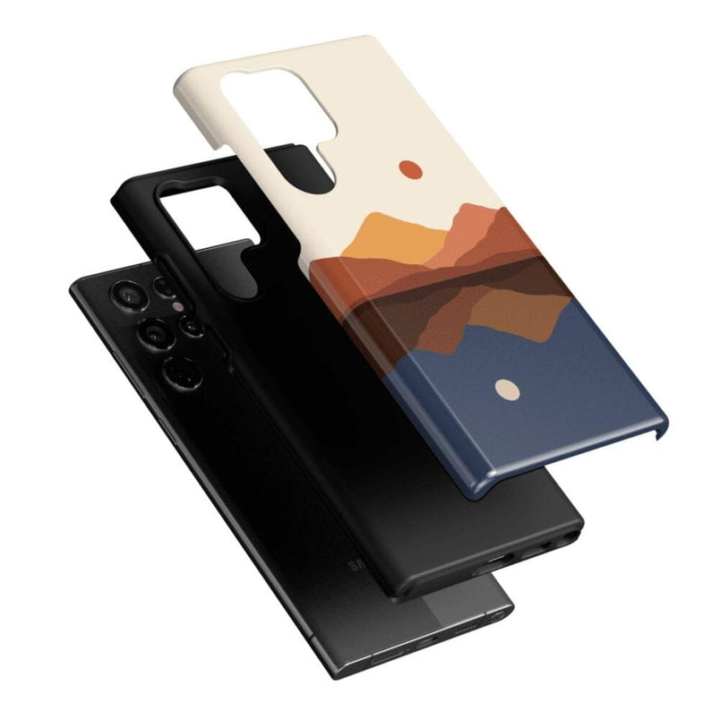 Opposites Attract | Day & Night Colorblock Mountains Samsung Case Samsung Case Casetry Galaxy S23 Ultra
