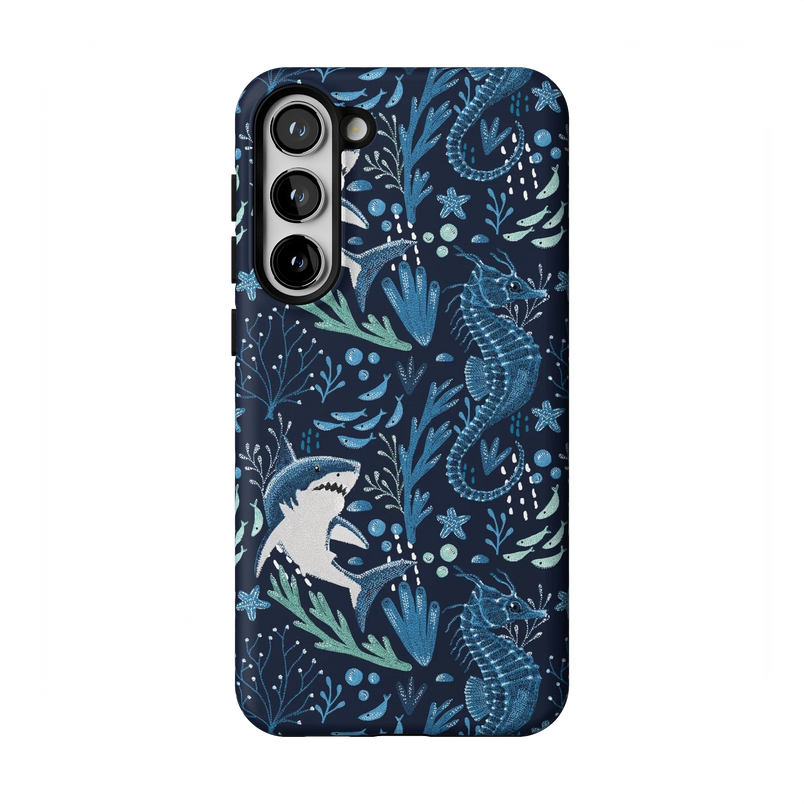 Midnight Reef | Shark Print Case - Galaxy S23 Plus