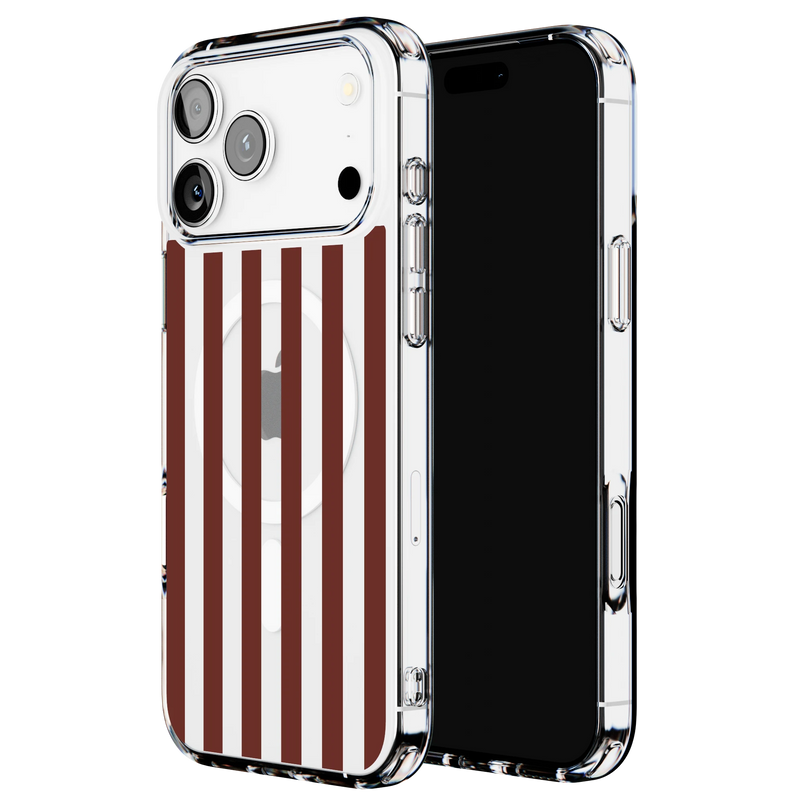 Sunday in Brooklyn | Burgundy Stripes Case