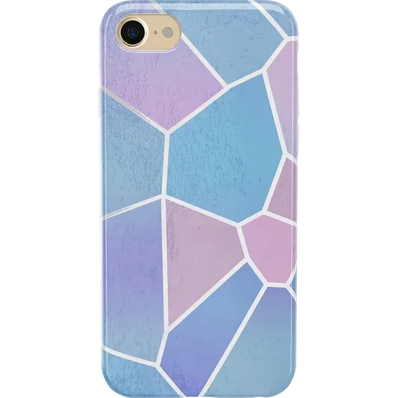 Holographic Metallic Silver Stained Glass iPhone Case Holographic Metallic Silver Stained Glass iPhone Case