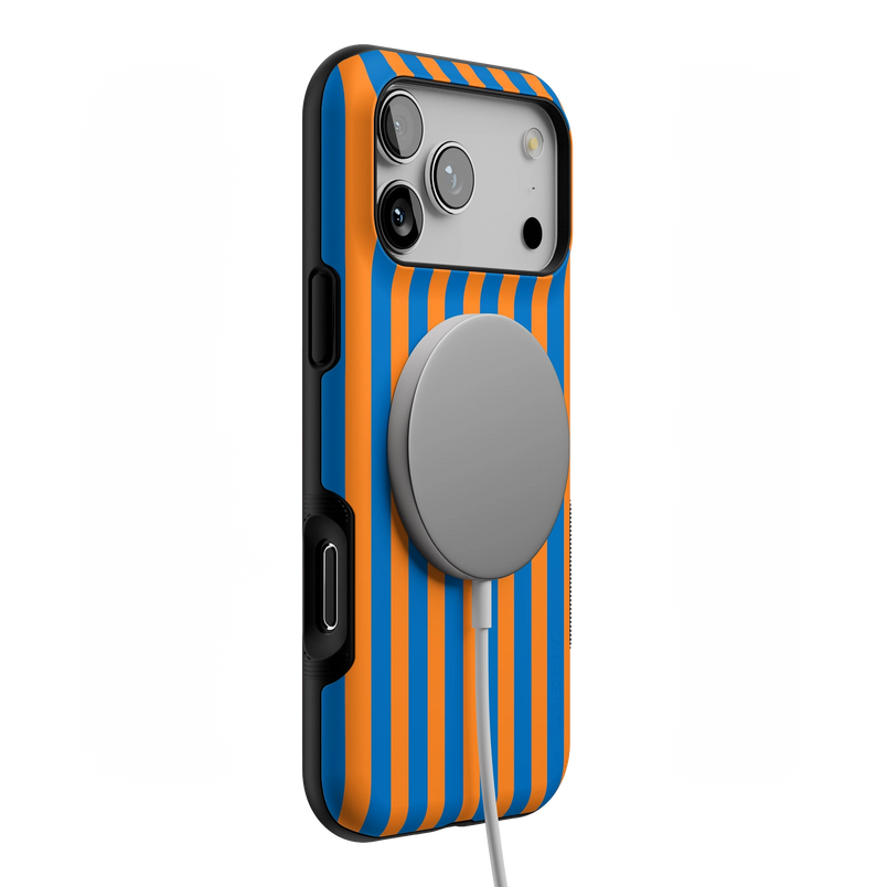 Go New York | Blue & Orange Stripes Case