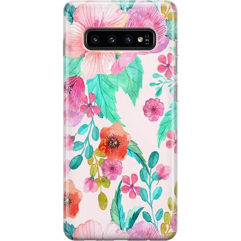 Out And About | Light Pink Floral Samsung Case Samsung Case get.casely Classic Galaxy S10 Plus 