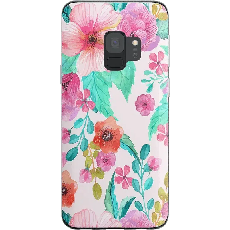 Out And About | Light Pink Floral Samsung Case Samsung Case get.casely Classic Galaxy S9 Plus 