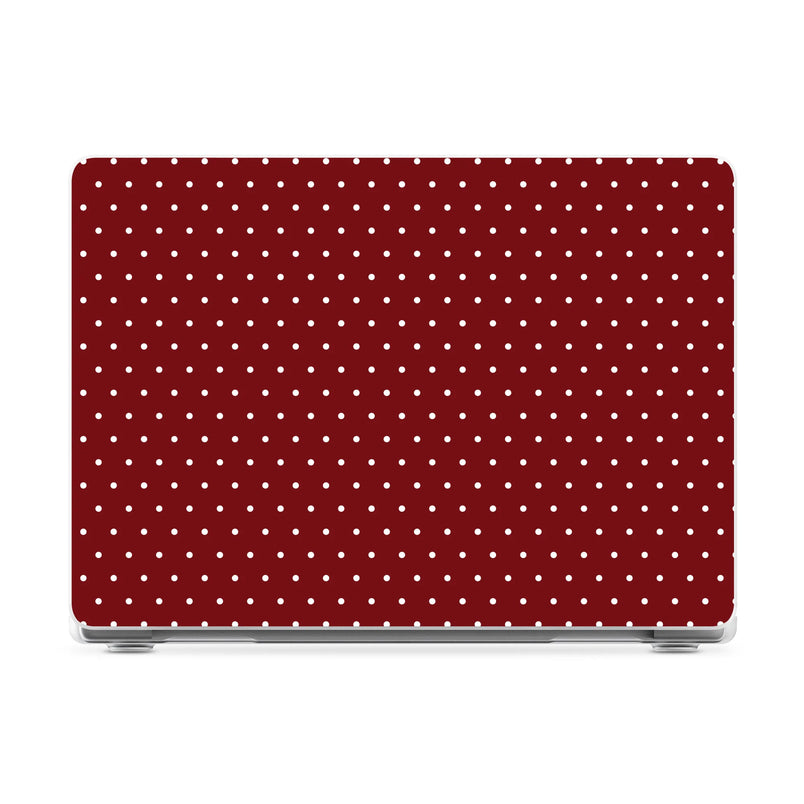 On the Dot | Maroon Polka Dot Laptop Shell - 13.6" MacBook Air