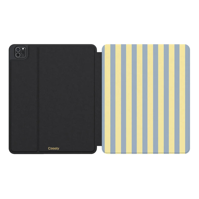 Coastline Stripes | Blue & Yellow iPad Case