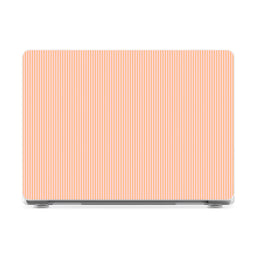 Stripes and the City | Orange & Pink Pinstripe Laptop Shell - 16