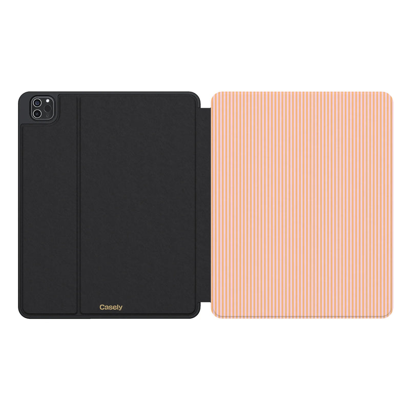Stripes and the City | Orange & Pink Pinstripe iPad Case