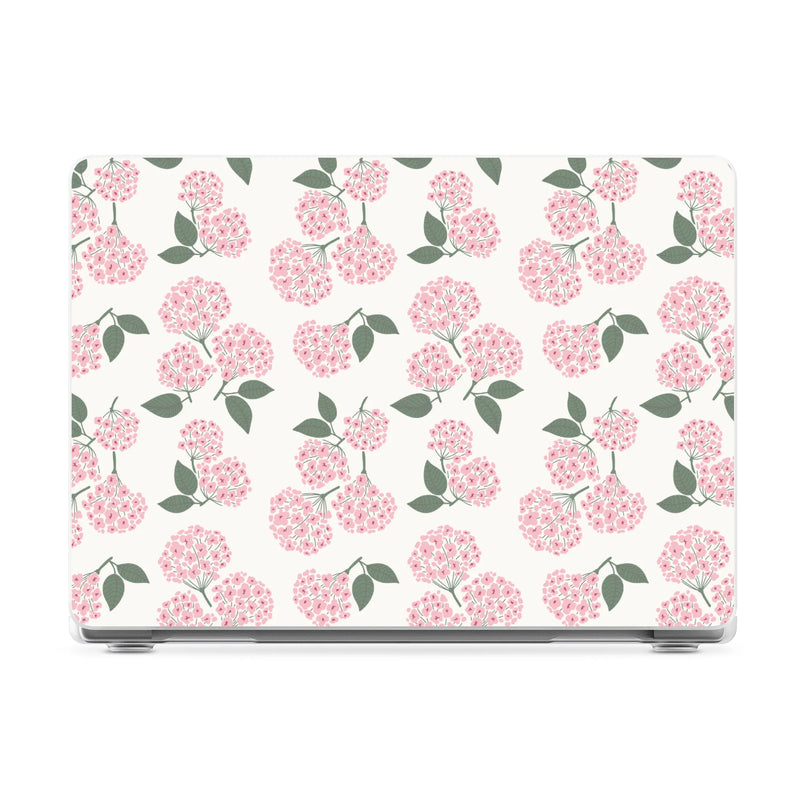 Nantucket Cottage | Pink Hydrangea Laptop Case - 14" MacBook Pro