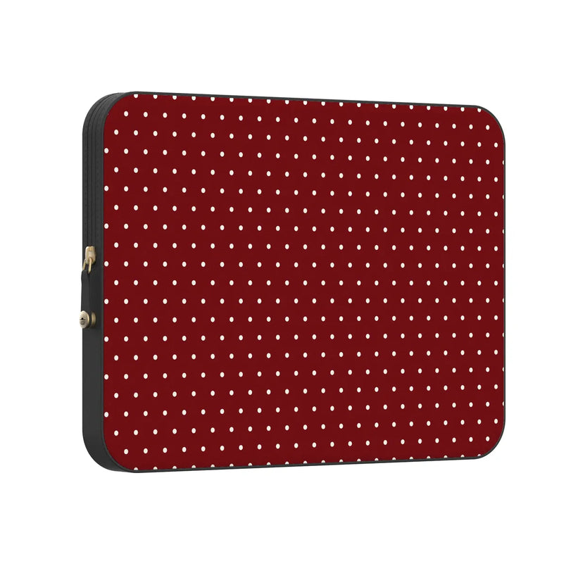 On the Dot | Maroon Polka Dot Laptop Case