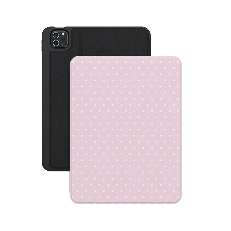 On the Dot | Pink & White Polka Dot iPad Case - iPad Pro 11" (M4, 2024)