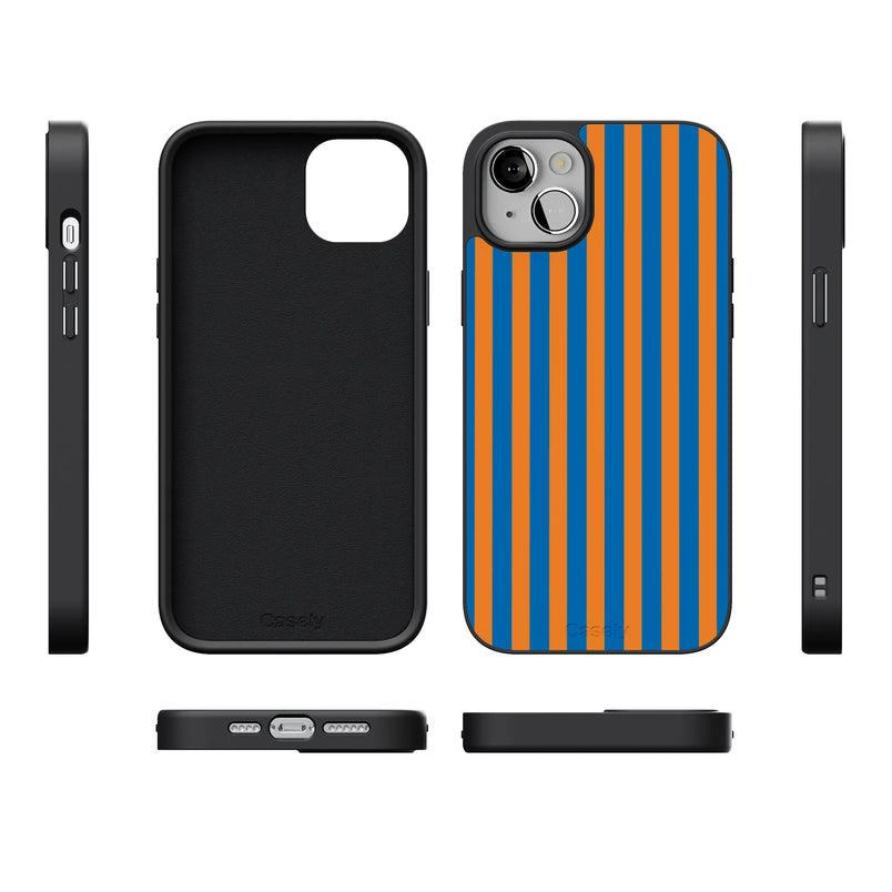 Go New York | Blue & Orange Stripes Case