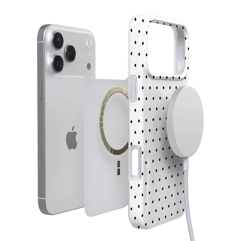 On the Dot | White Polka Dot Case