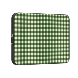 Checked Twice | Green Plaid Laptop Case