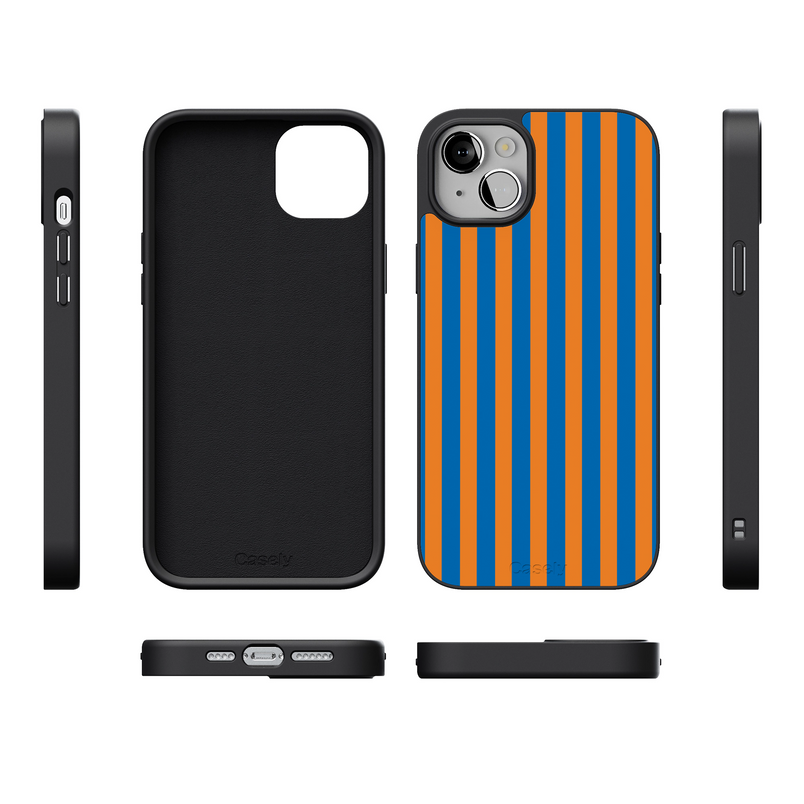 Go New York | Blue & Orange Stripes Case