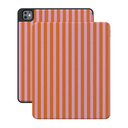 Perfect Stripes | Orange & Pink Stripes iPad Case