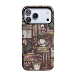 Gothic Noir | Spooky Bookshelf Case - iPhone 17 Pro
