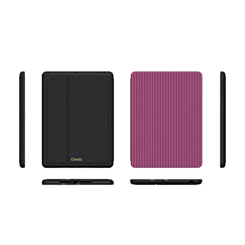 Stripes and the City | Pink & Purple Pinstripe iPad Case