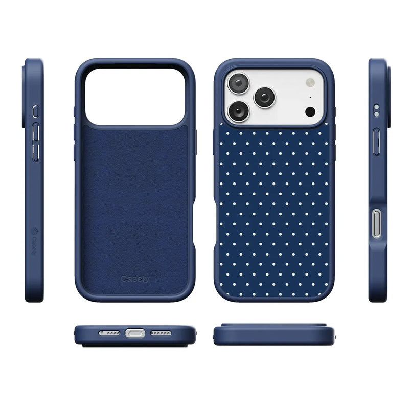 On the Dot | Navy Polka Dot Case