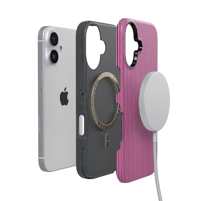 Stripes and the City | Pink & Purple Pinstripe Case